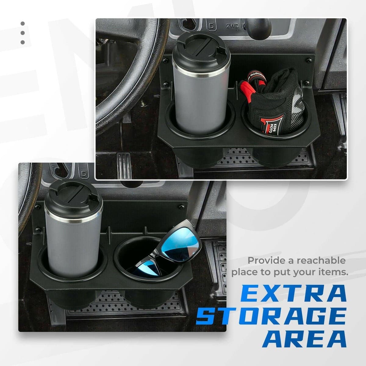 Kemimoto '14-'23 Honda Pioneer 700 Center Dash Cup Holder