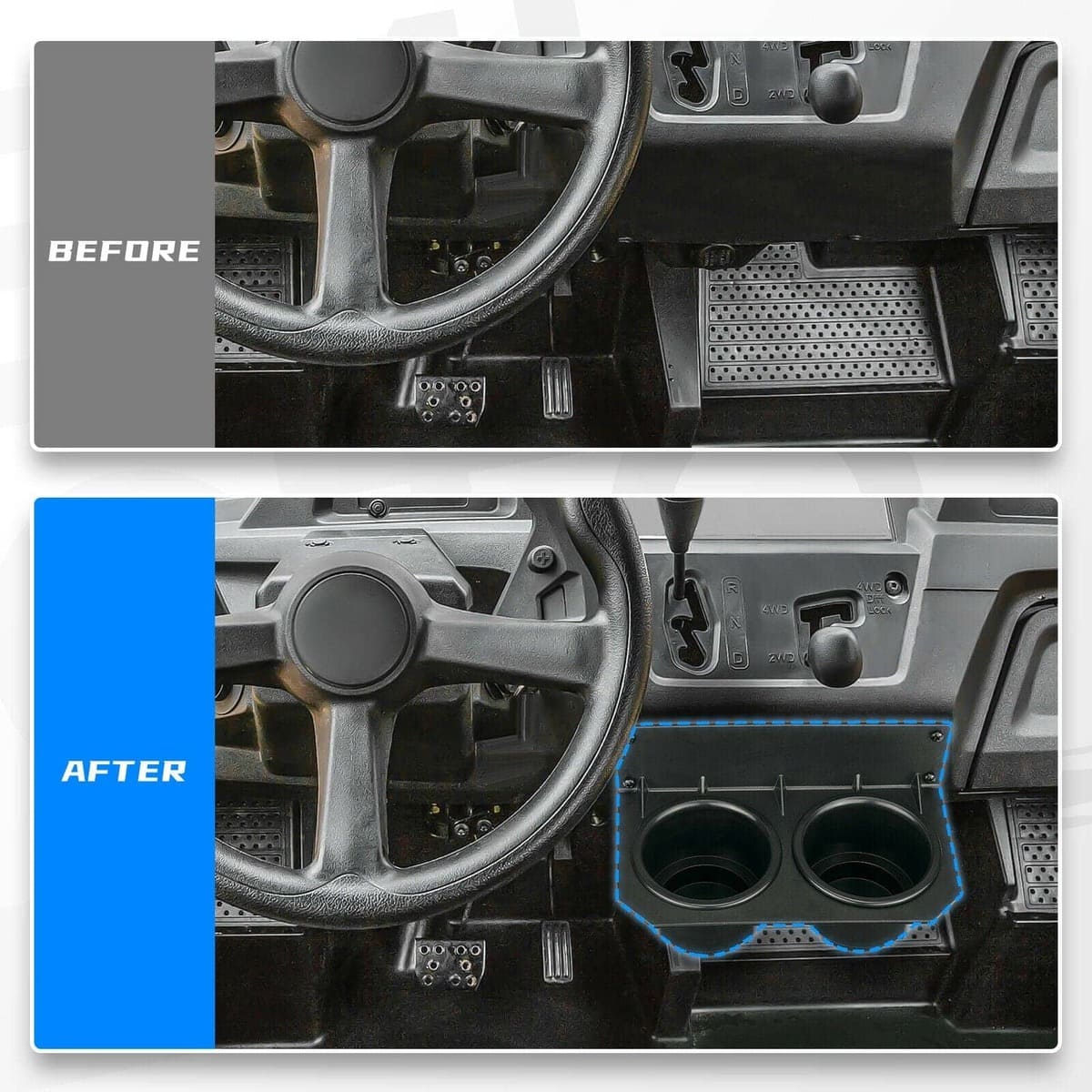 Kemimoto '14-'23 Honda Pioneer 700 Center Dash Cup Holder
