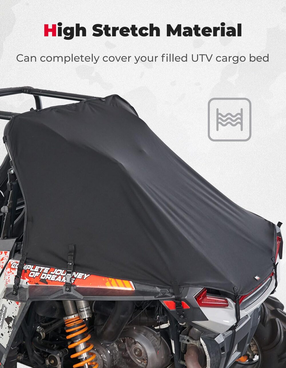 Kemimoto '14-'23 Polaris RZR XP 1000 /Turbo UTV Cargo Bed Cover