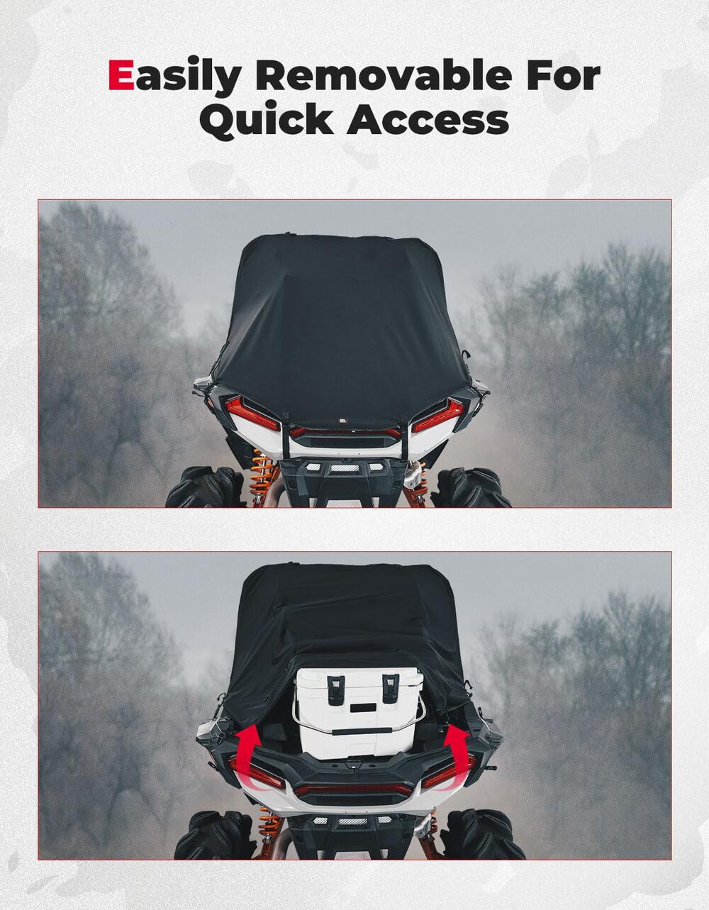 Kemimoto '14-'23 Polaris RZR XP 1000 /Turbo UTV Cargo Bed Cover