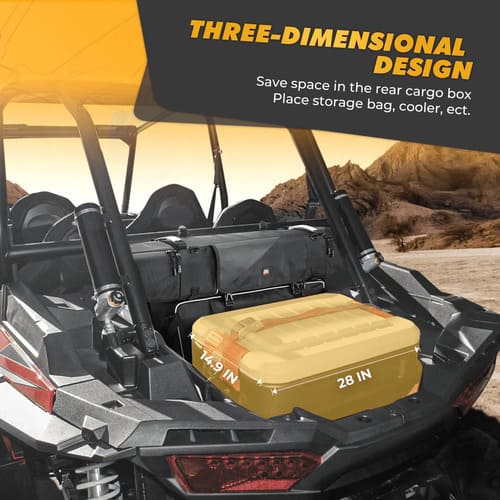 Kemimoto '14-'23 Polaris RZR XP 1000 Upgraded 1680D Rear Cargo Bag