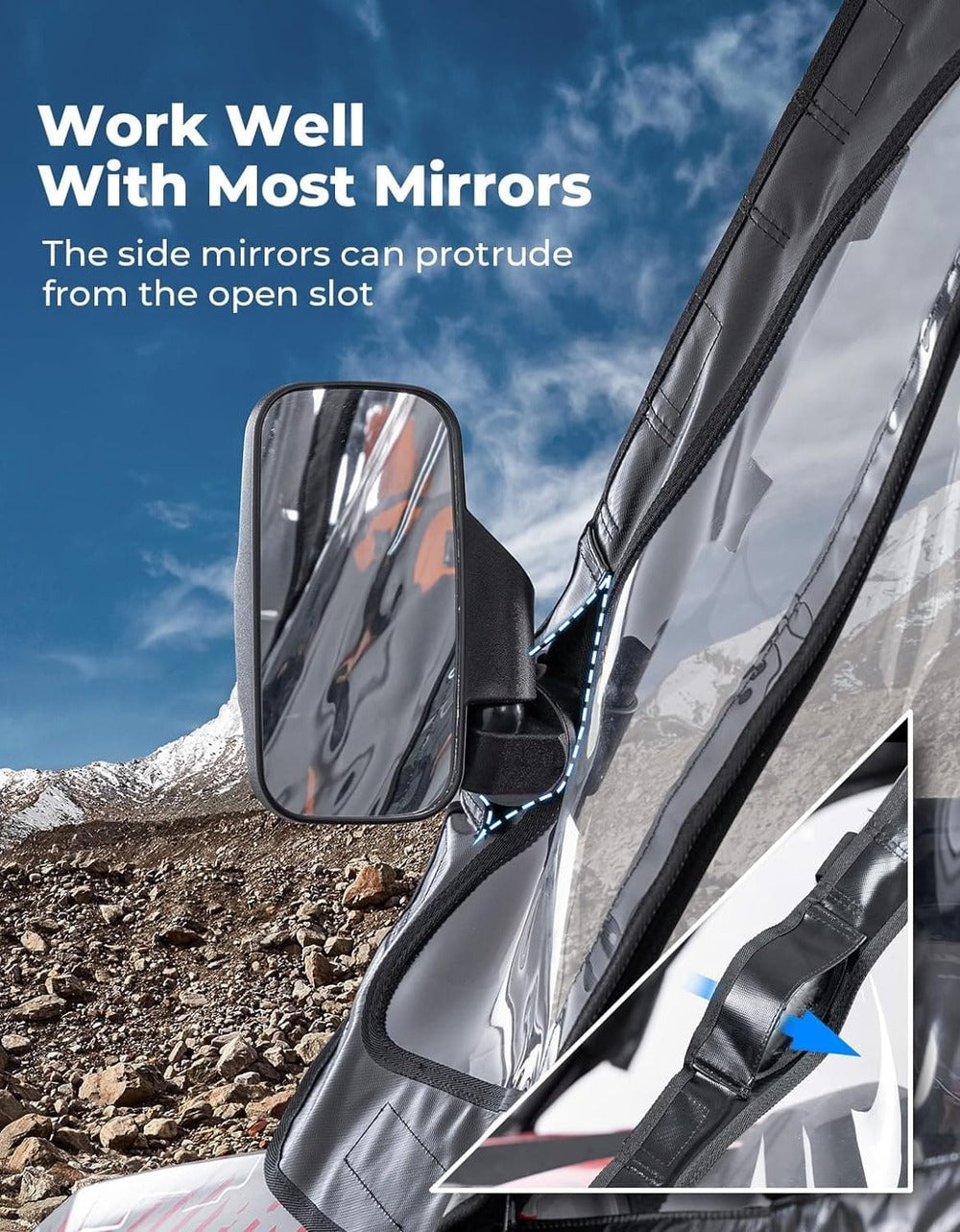 Kemimoto '14-'23 Polaris RZR XP 1000/XP Turbo Soft Upper Doors