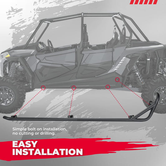 Kemimoto '14-'23 Polaris RZR XP 4 1000/ 4 Turbo Steel Nerf Bars Fit