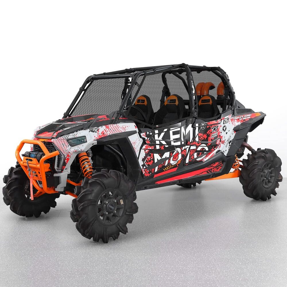 Kemimoto '14-'23 Polaris RZR XP 4 1000 Side Window Mesh Net