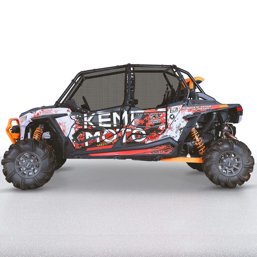 Kemimoto '14-'23 Polaris RZR XP 4 1000 Side Window Mesh Net