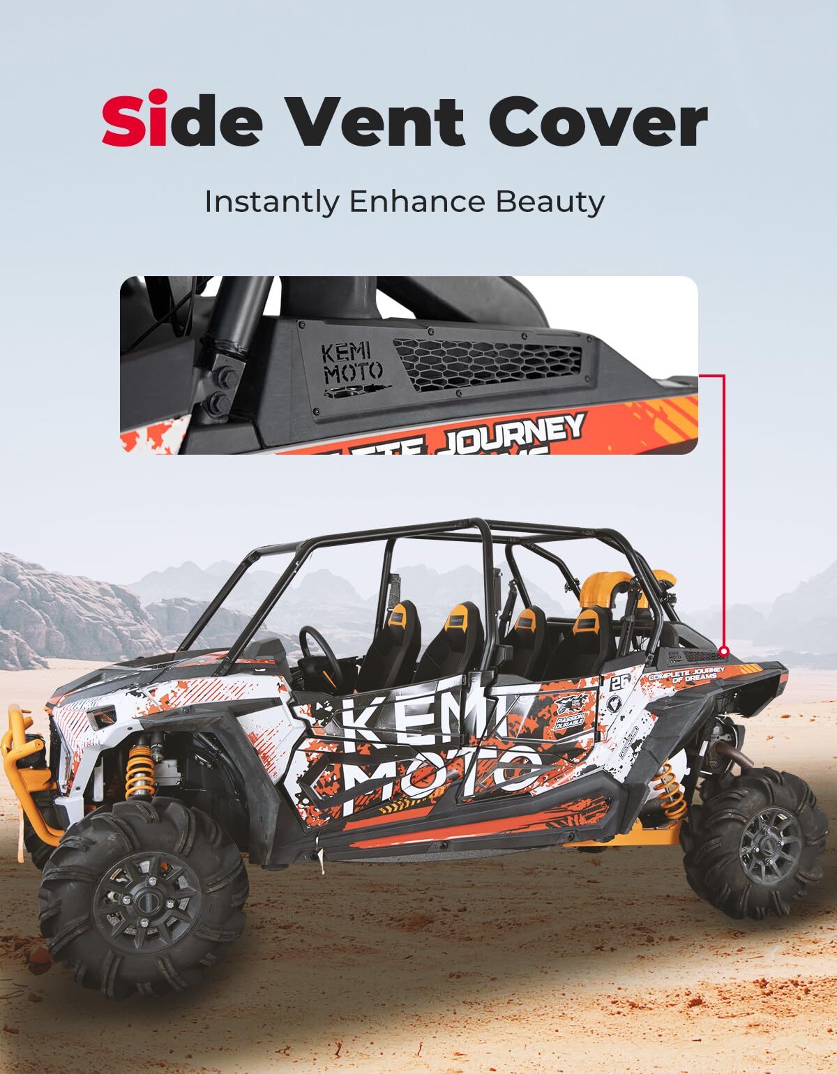 Kemimoto '14-'23 RZR XP 1000/ 4 1000 Side Vent Covers