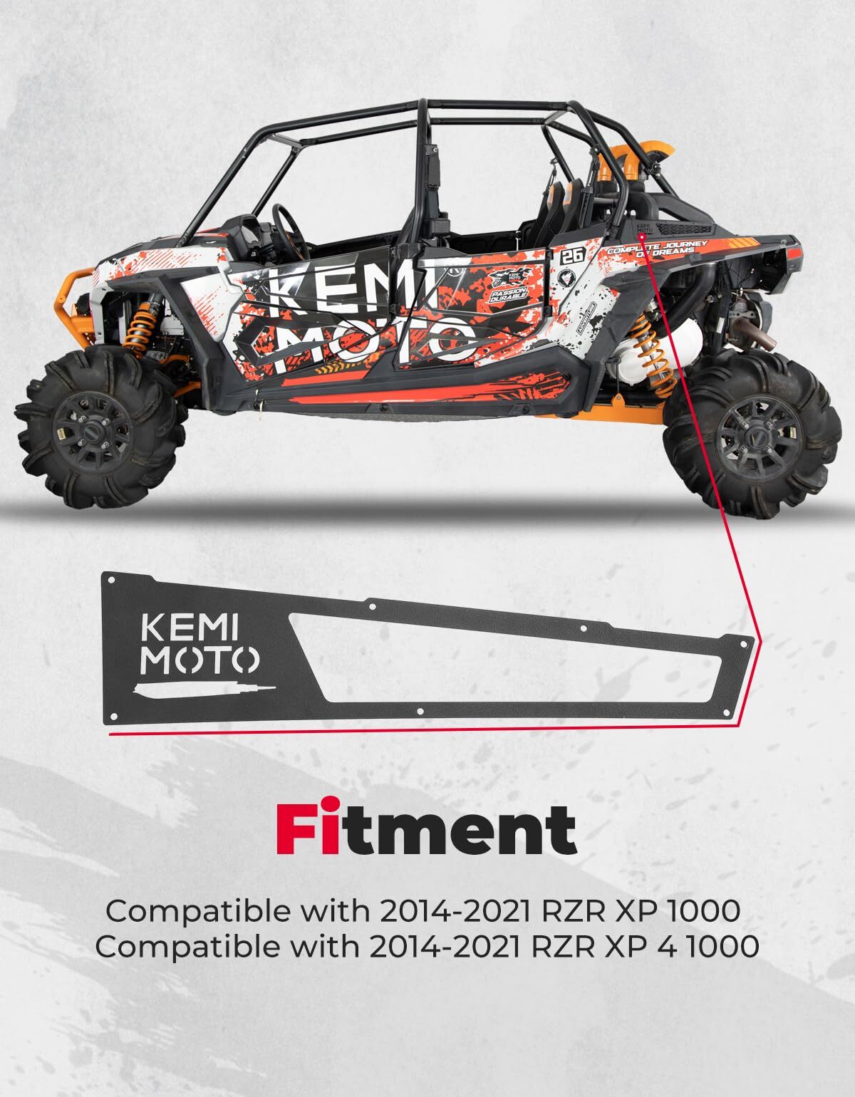 Kemimoto '14-'23 RZR XP 1000/ 4 1000 Side Vent Covers