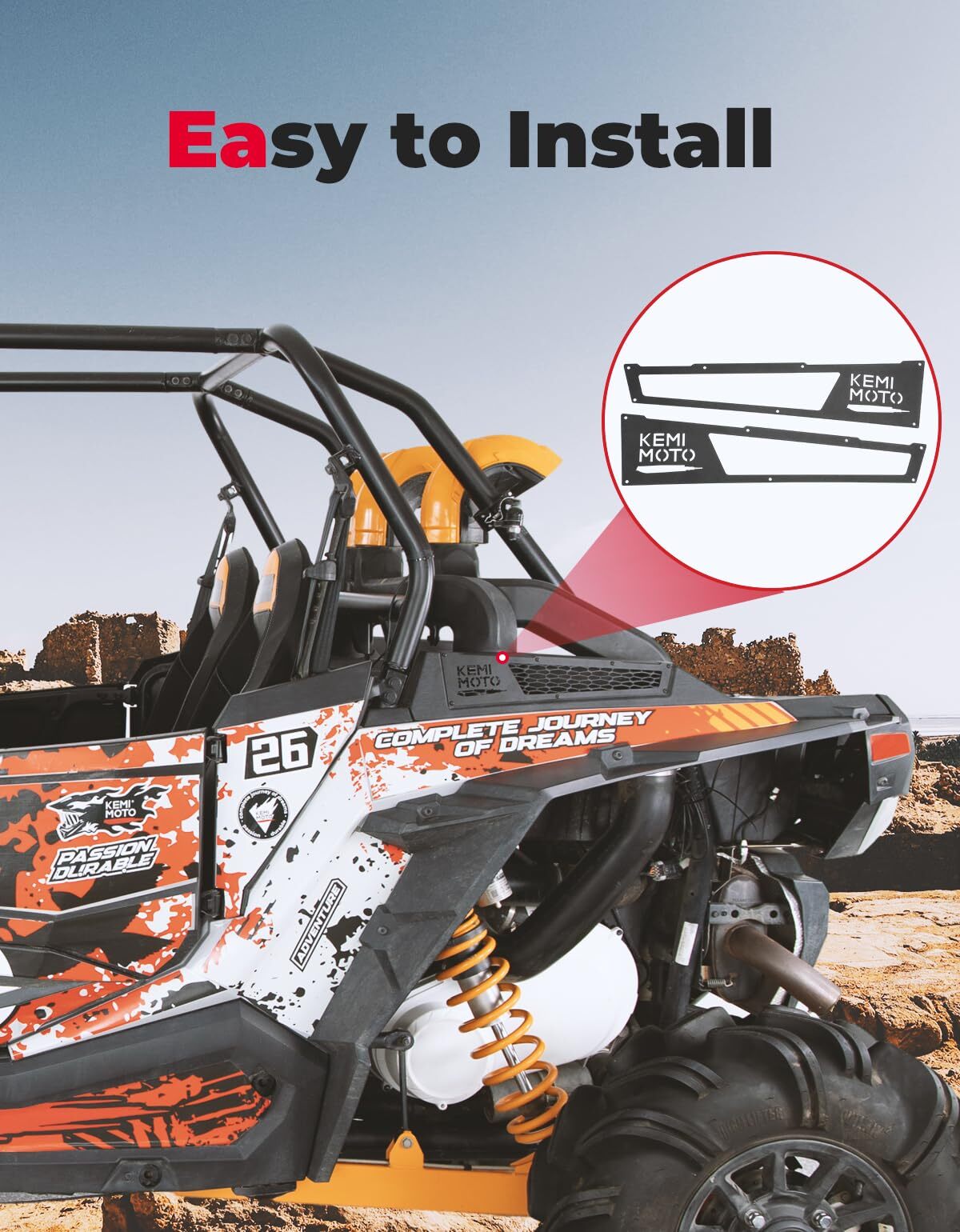 Kemimoto '14-'23 RZR XP 1000/ 4 1000 Side Vent Covers