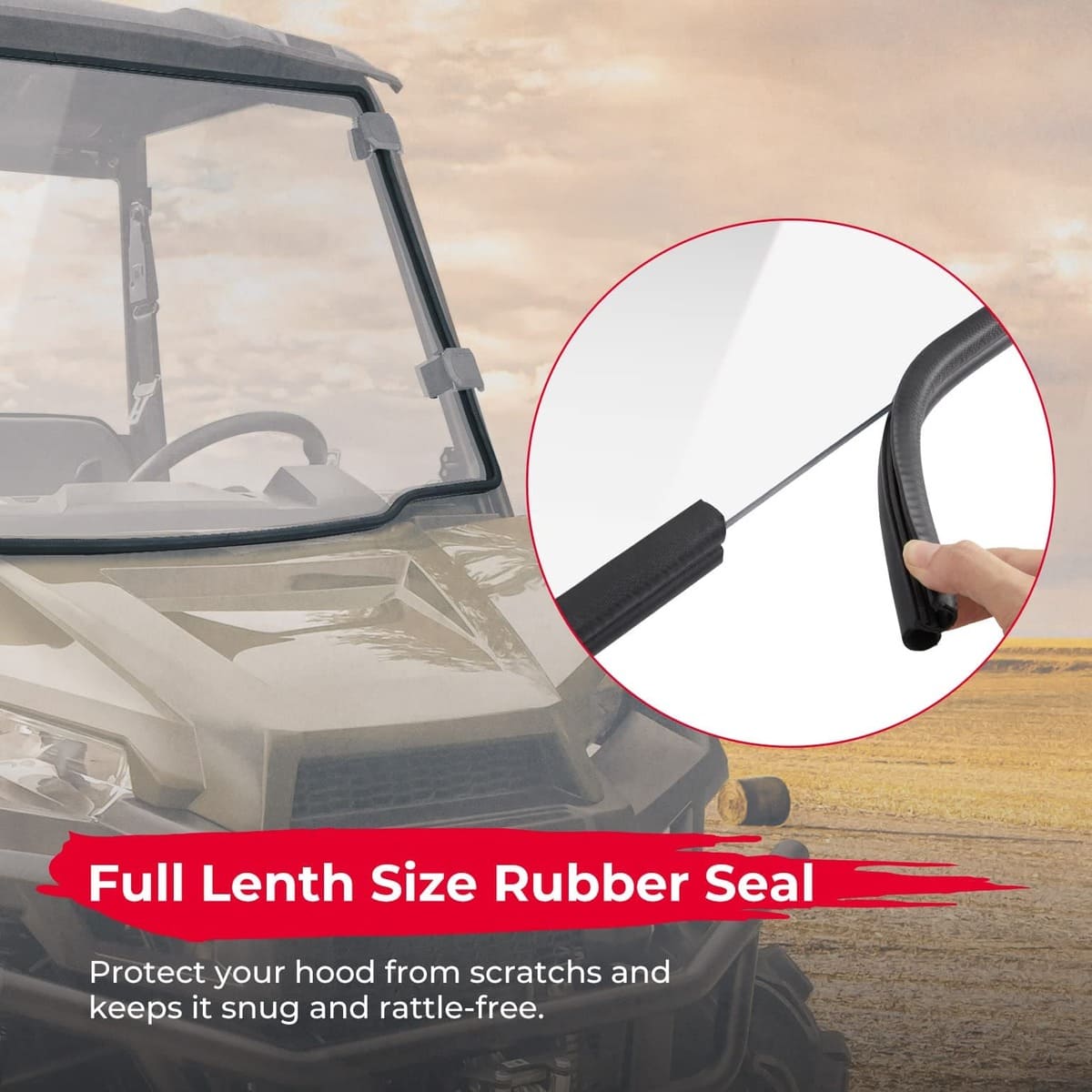 Kemimoto '15-'22 Polaris Ranger Midsize 570 Front Full Windshield
