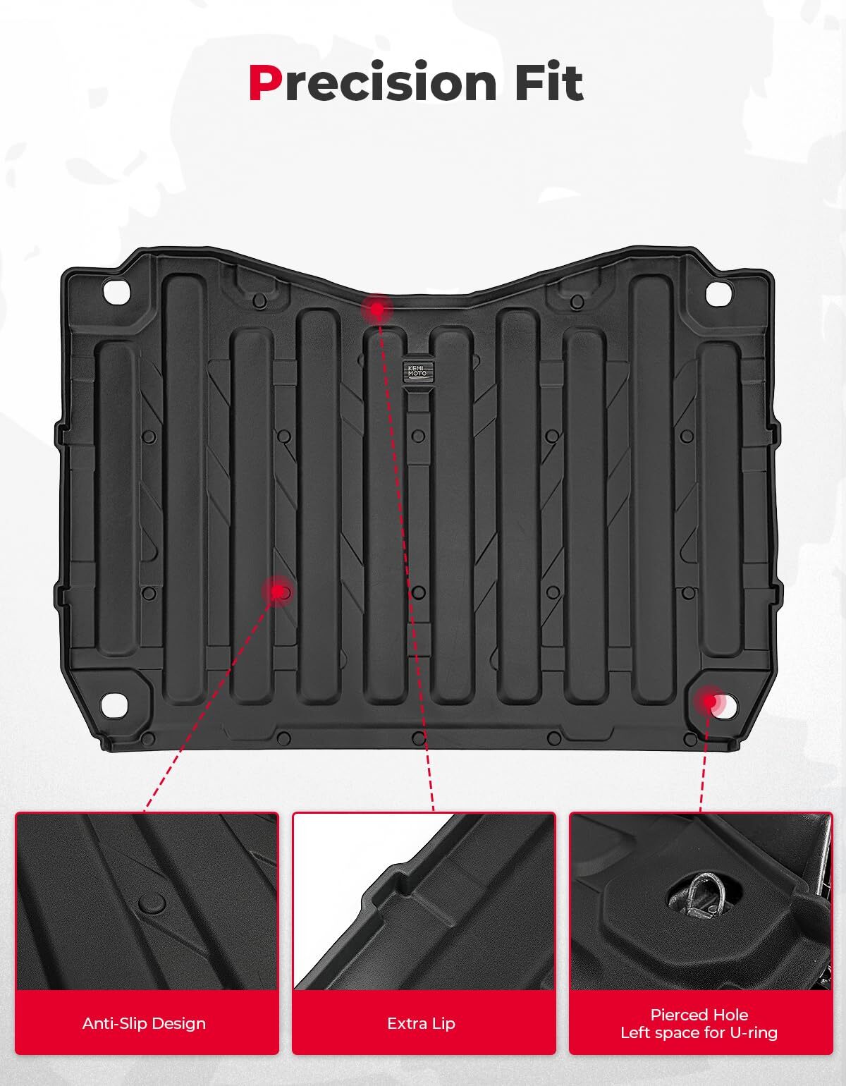 Kemimoto '16-'24 Honda Pioneer 1000 UTV Bed Liner Mat