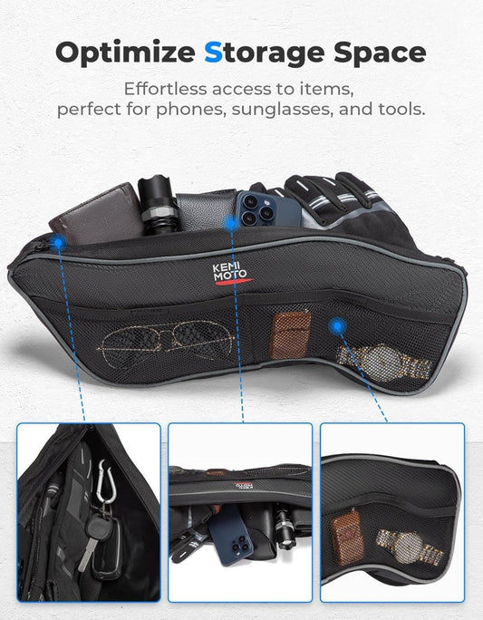 Kemimoto '16-'24 Polaris General 1000 2PCS Front Upper Door Bags