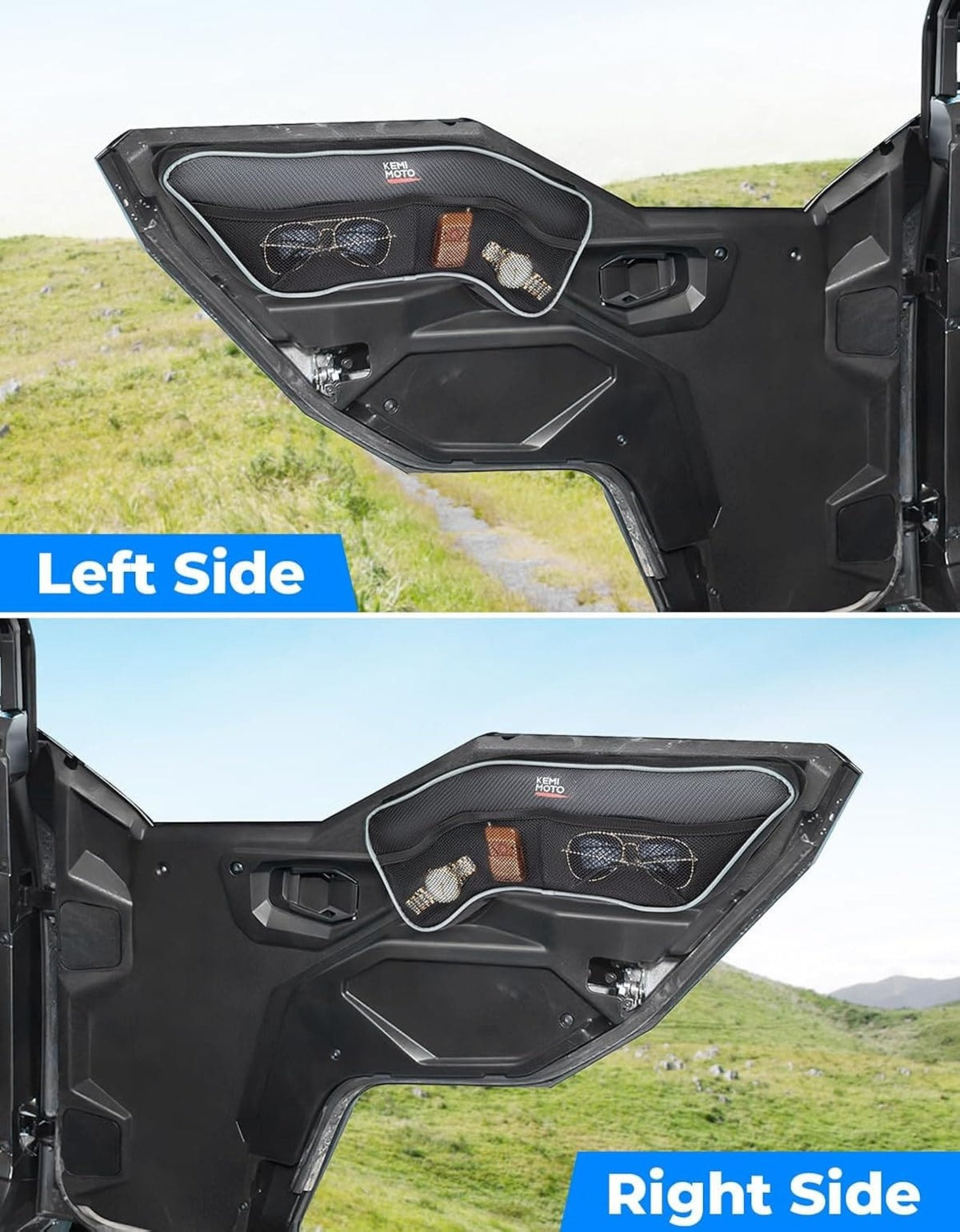 Kemimoto '16-'24 Polaris General 1000 2PCS Front Upper Door Bags