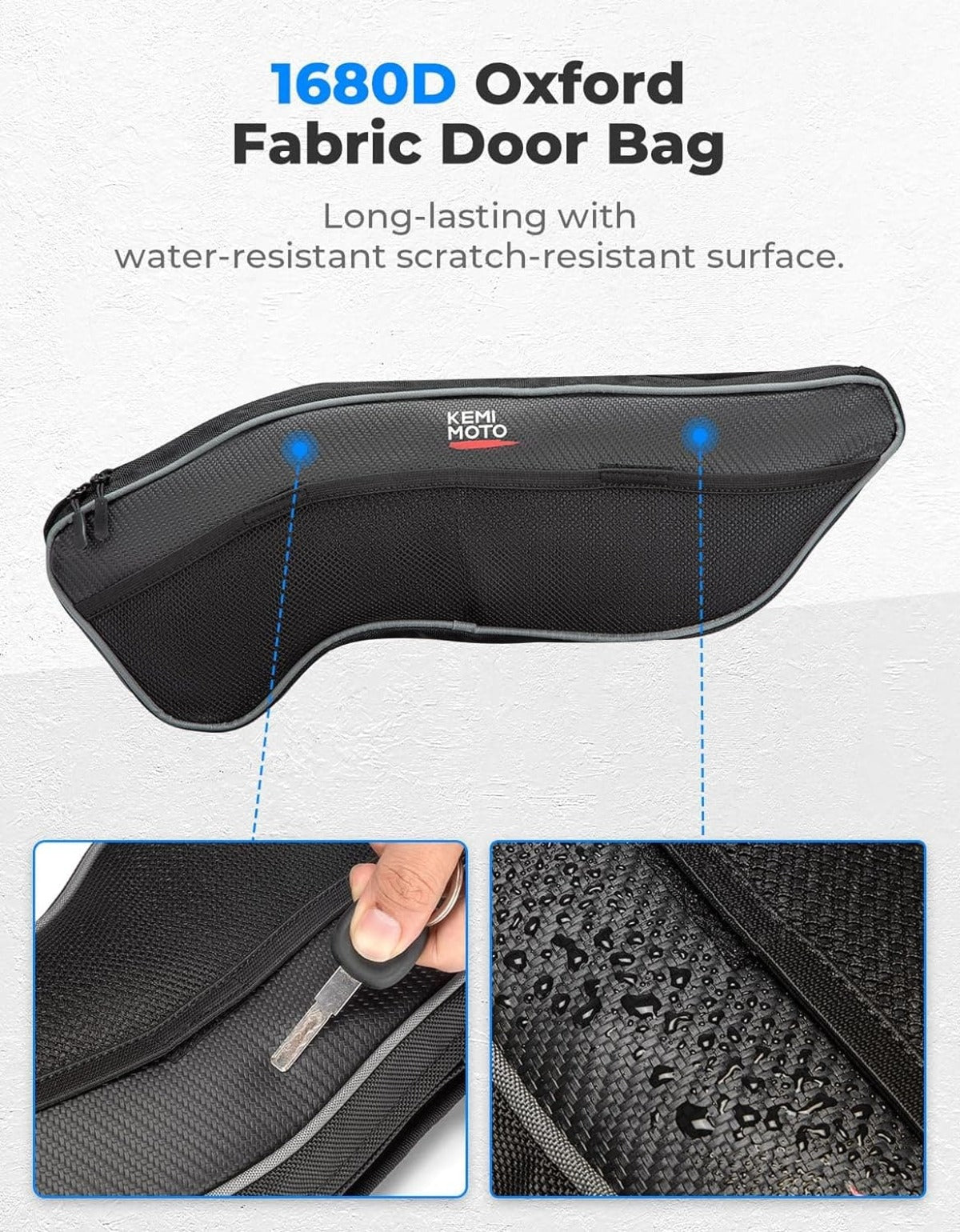 Kemimoto '16-'24 Polaris General 1000 2PCS Front Upper Door Bags