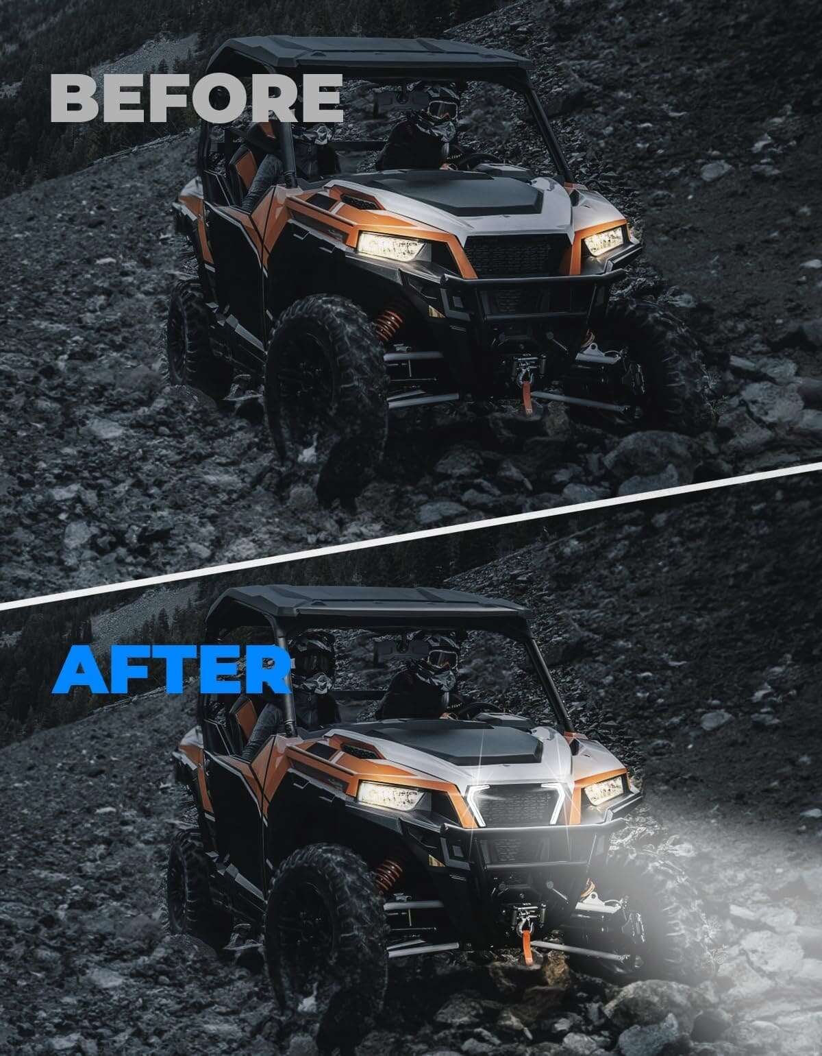 Kemimoto '16-'24 Polaris General Front Fang Accent Light Turn Signal