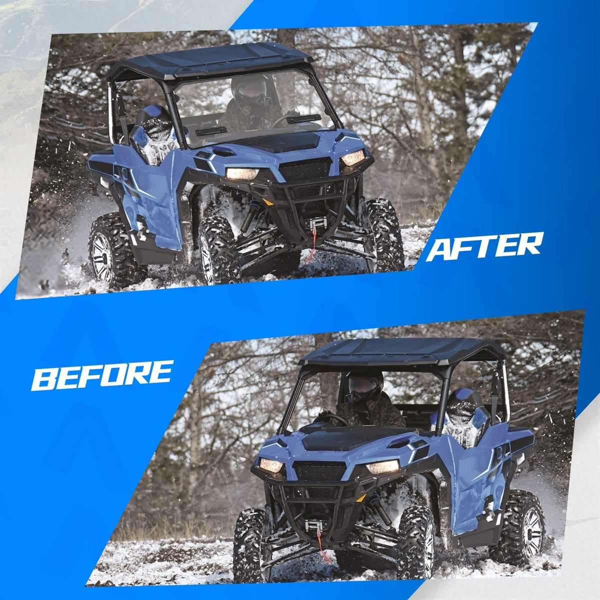 Kemimoto '16-'24 Polaris General XP 1000 Vented Full Windshield