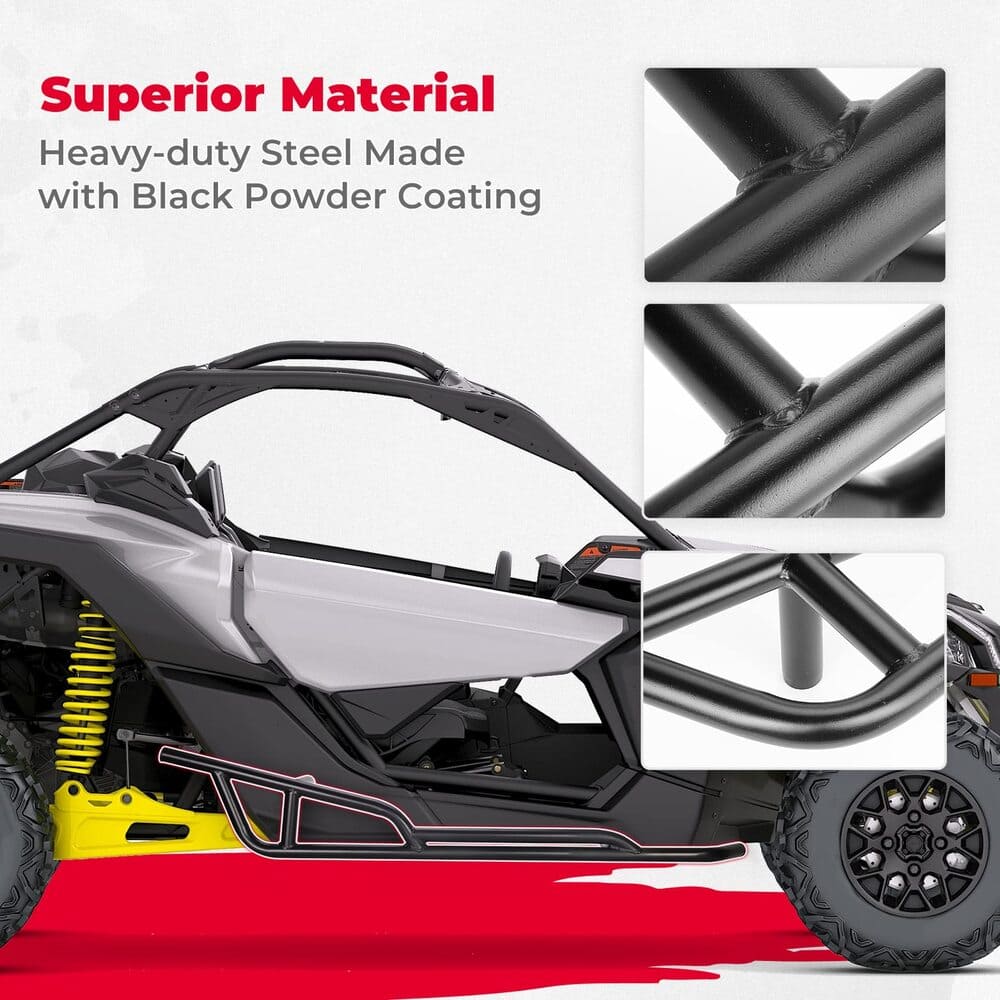 Kemimoto '17-'24 Can-Am Maverick X3 Nerf Bars Rock Sliders