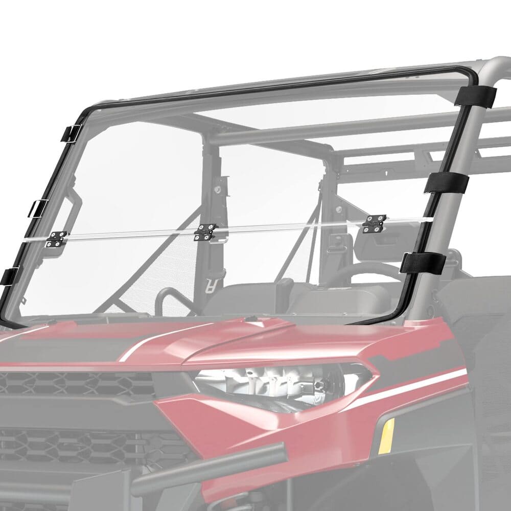 Kemimoto '17-'24 Polaris Ranger 1000/XP 1000/Crew 2-In-1 Flip Up Windshield