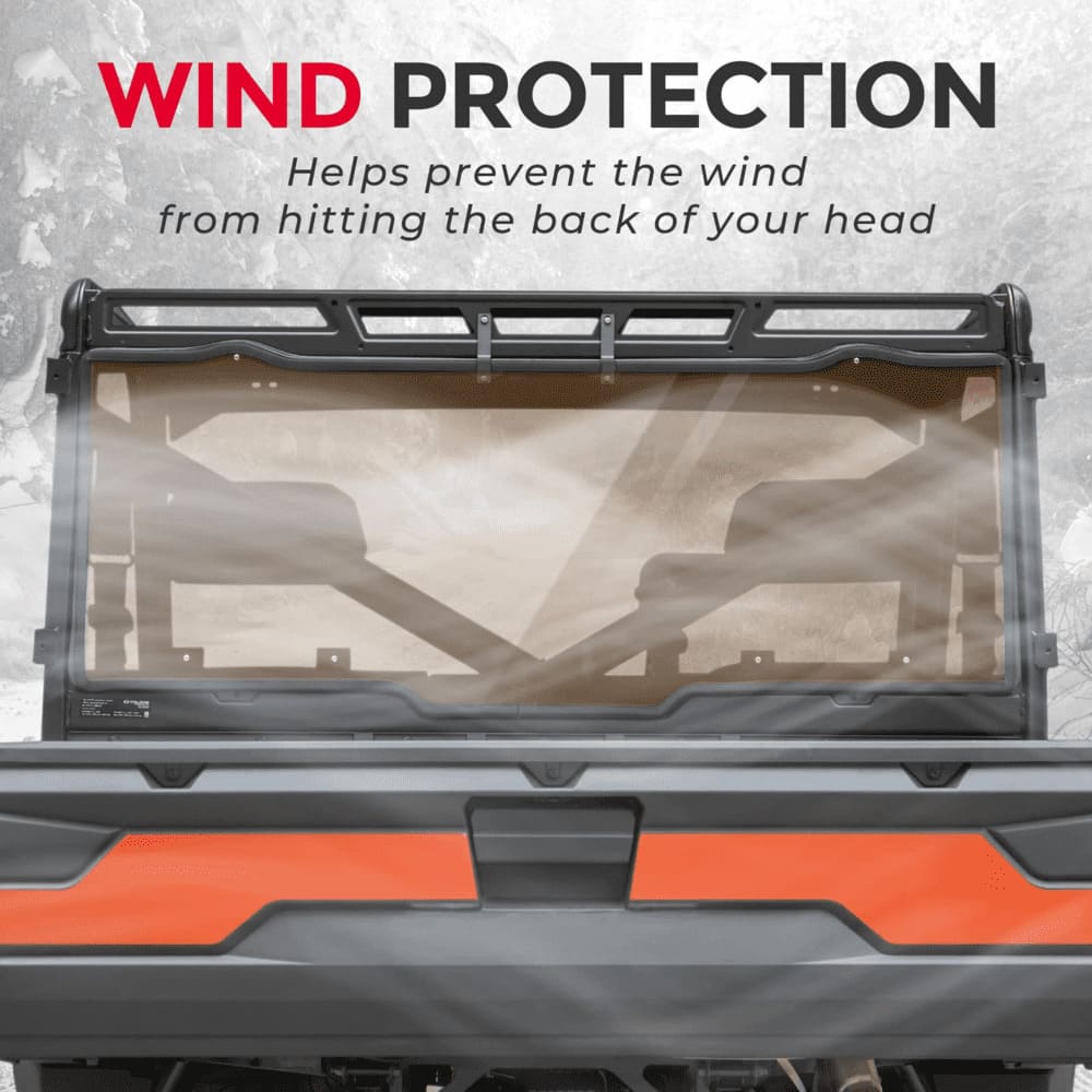 Kemimoto '17-'24 Polaris Ranger Tint Anti UV Rear Windshield