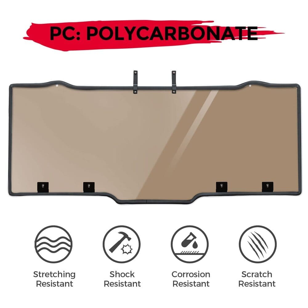 Kemimoto '17-'24 Polaris Ranger Tint Anti UV Rear Windshield