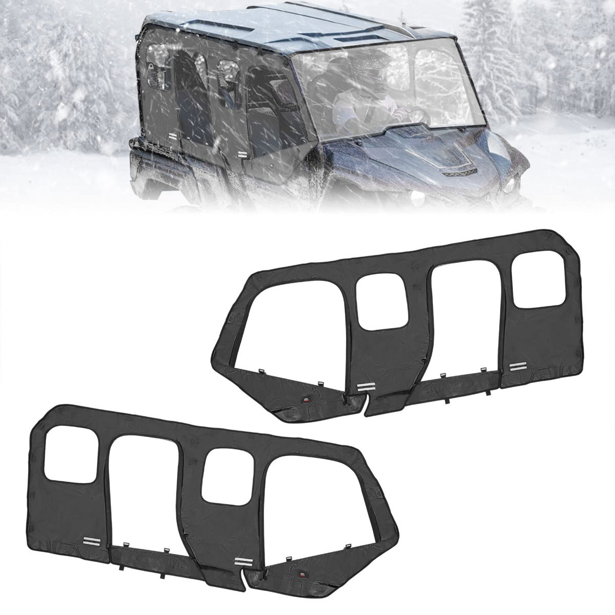 Kemimoto '18-'20 Yamaha Wolverine X4/SE Soft Cab Enclosure Upper Doors
