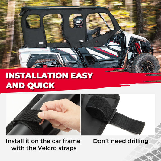 Kemimoto '18-'20 Yamaha Wolverine X4/SE Soft Cab Enclosure Upper Doors