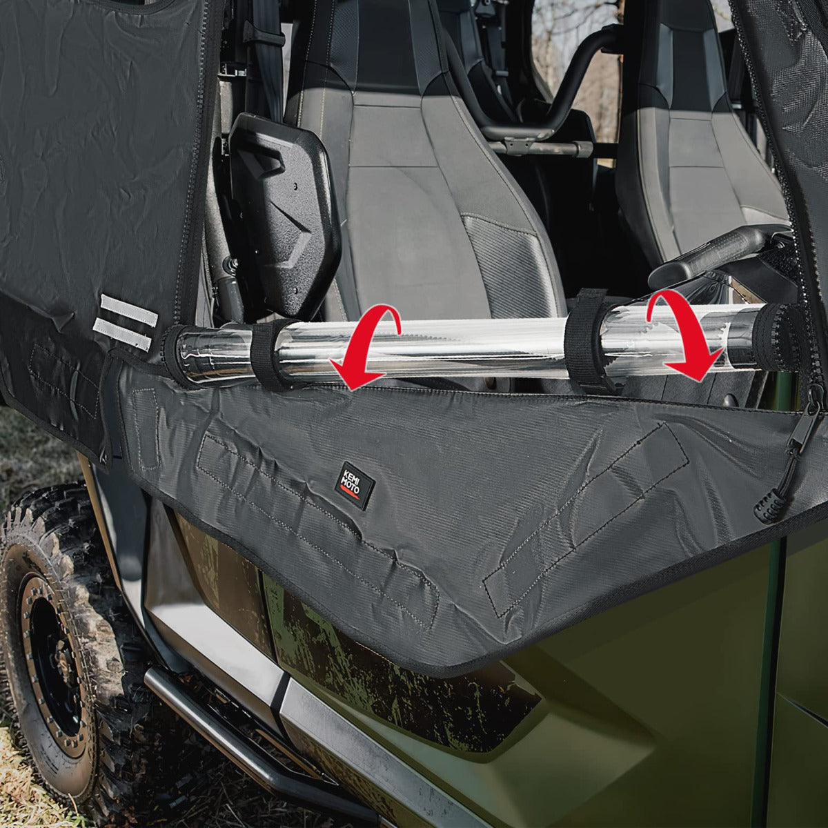 Kemimoto '18-'20 Yamaha Wolverine X4/SE Soft Cab Enclosure Upper Doors