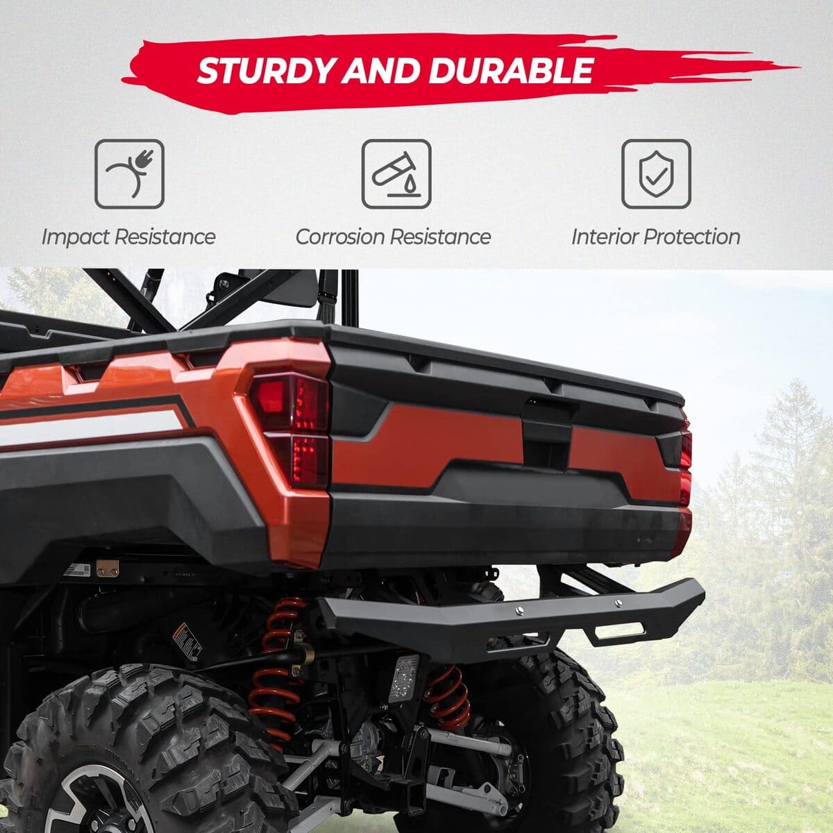 Kemimoto '18-'24 Polaris Ranger XP 1000 Rear Brushguard Bumper