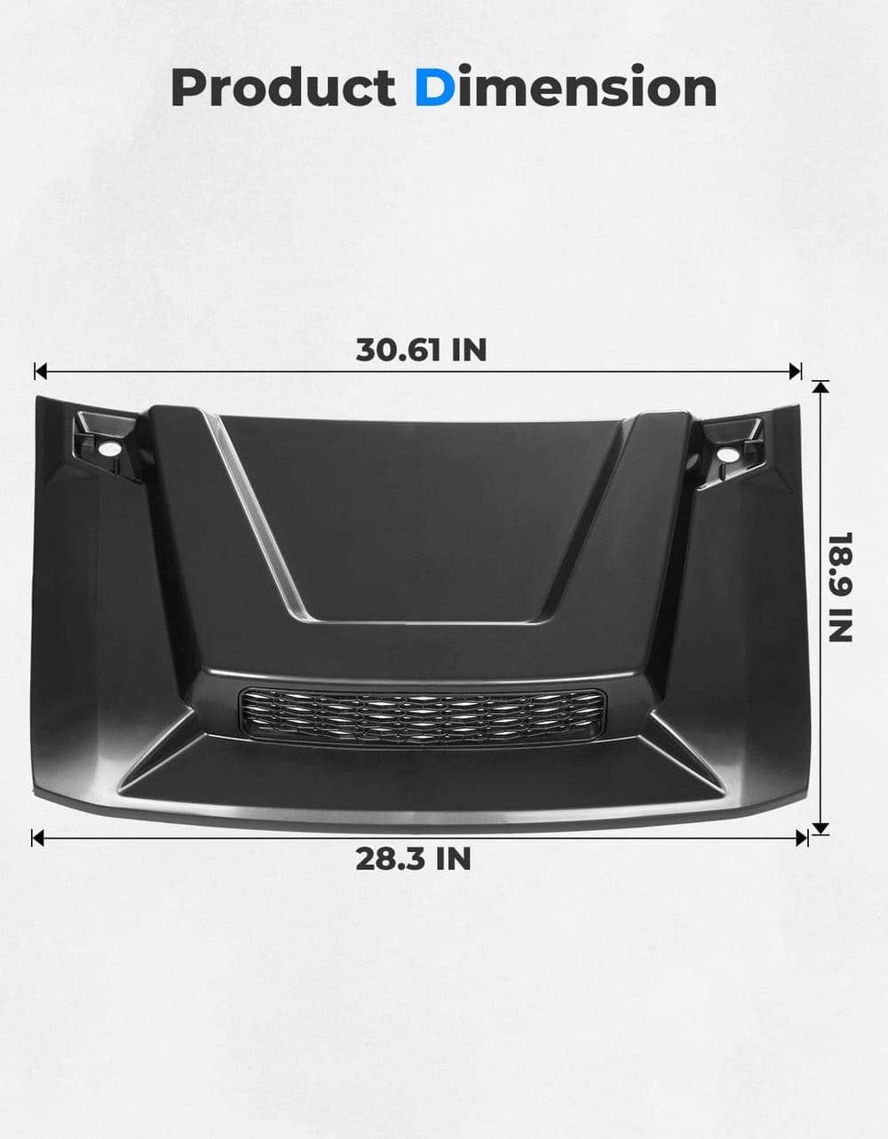 Kemimoto '18-'24 Polaris Ranger XP 1000 Hood Scoop