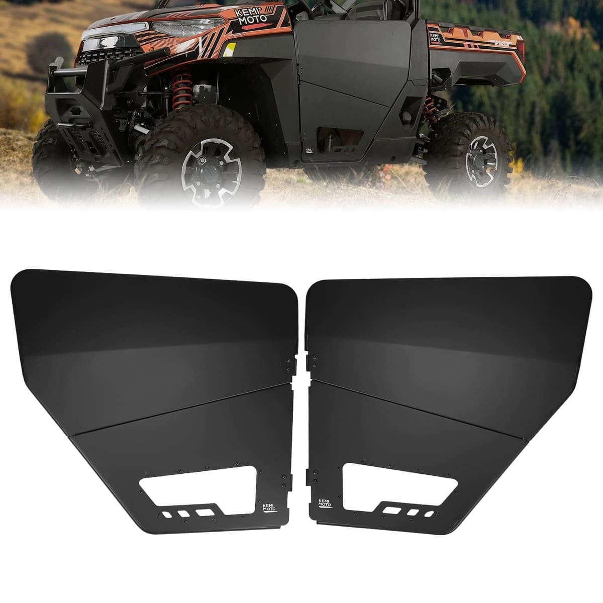 Kemimoto '18-'24 Polaris Ranger XP 1000 UTV Aluminum Half Door