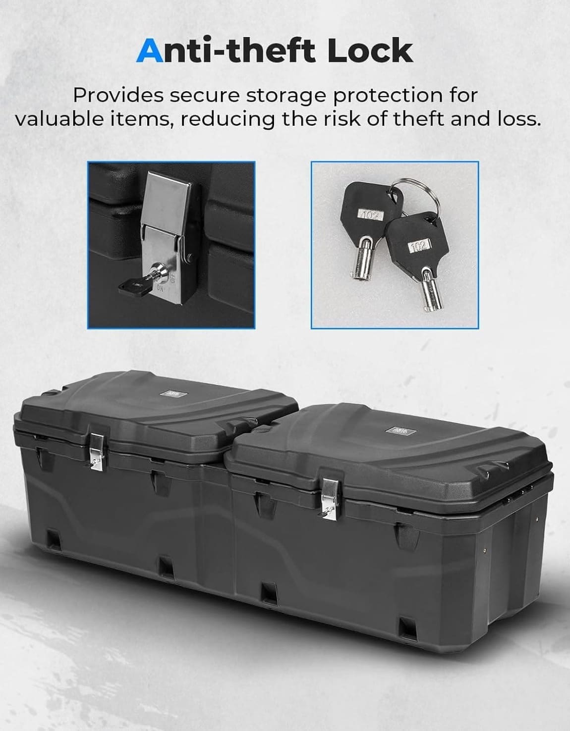 Kemimoto '18-'24 Polaris Ranger XP 1000 UTV Bed Box 29GAL