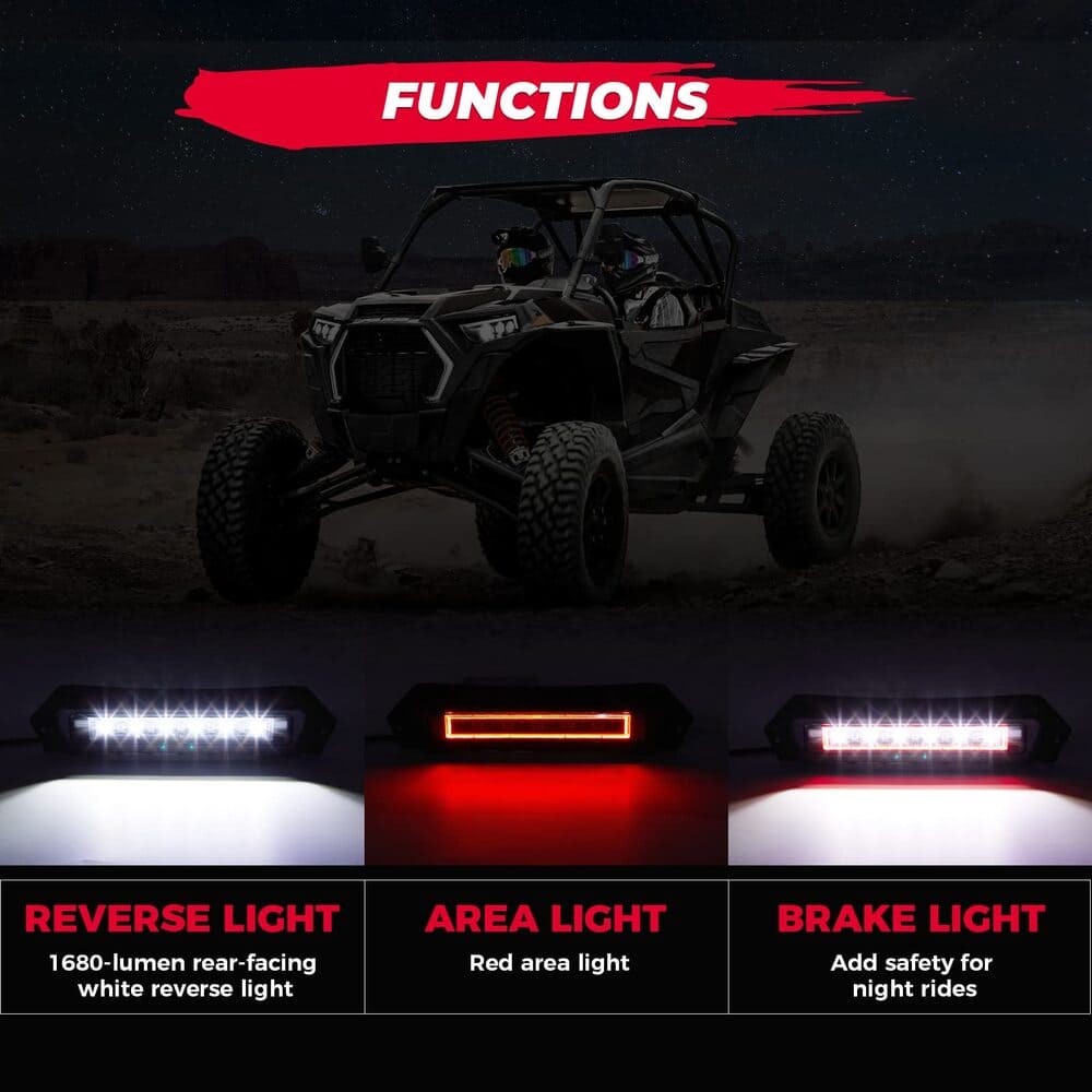 Kemimoto '19-'23 Polaris RZR XP 1000/XP 4 Turbo 1680LM LED Rear Tail Light