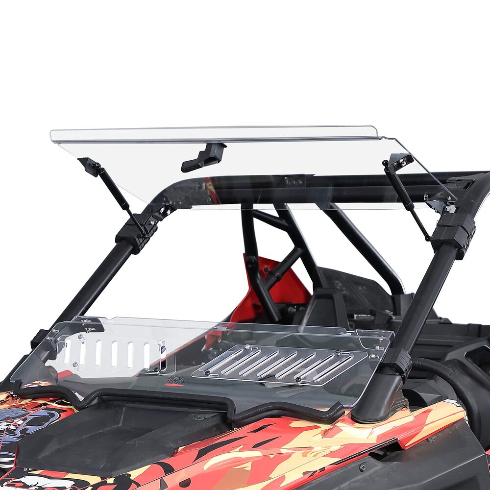 Kemimoto '20-'24 Polaris PRO XP/ PRO XP 4 3-in-1 Folding Half Windshield