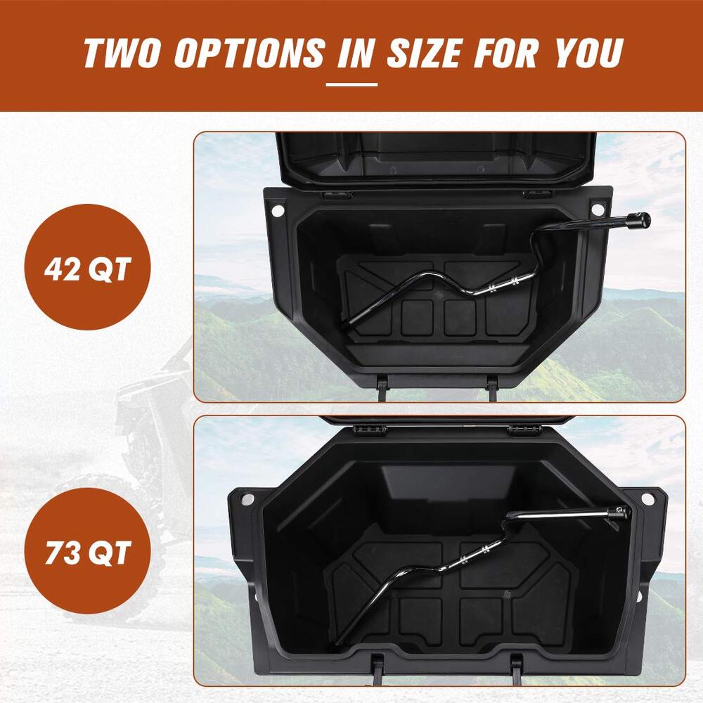 Kemimoto '20-'24 Polaris RZR Pro XP/4 73 QT Rear Storage Bed Box