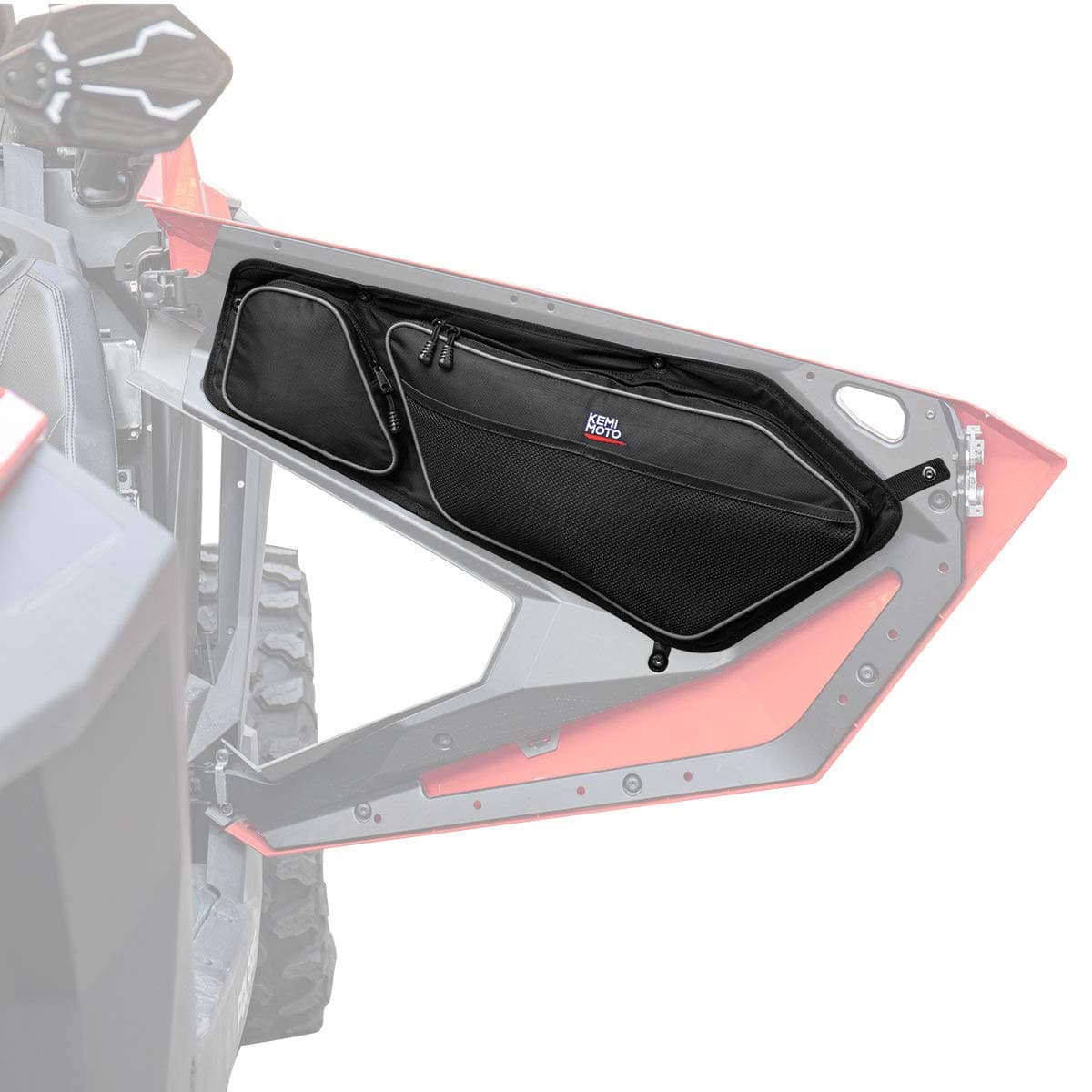 Kemimoto '20-'24 Polaris RZR PRO XP Front Door Bags with Removable Knee Pad