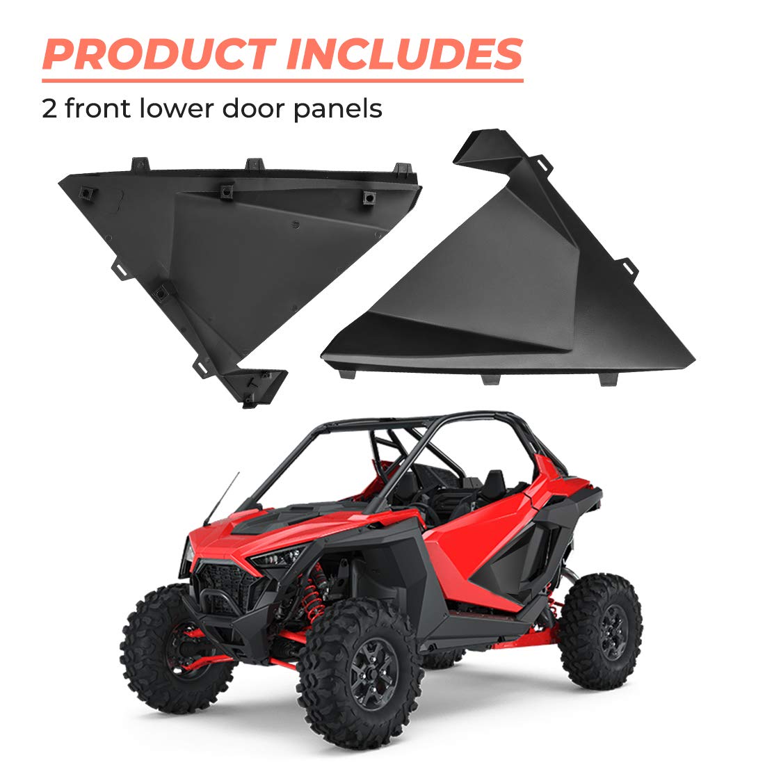 Kemimoto '20-'24 Polaris RZR PRO XP/R/Turbo R 2 Seater Door Inserts Lower Half Door