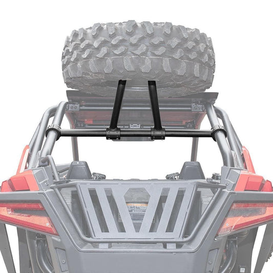 Kemimoto '20-'24 Polaris RZR PRO XP Soft Rear Window Net & Spare Tire Carrier