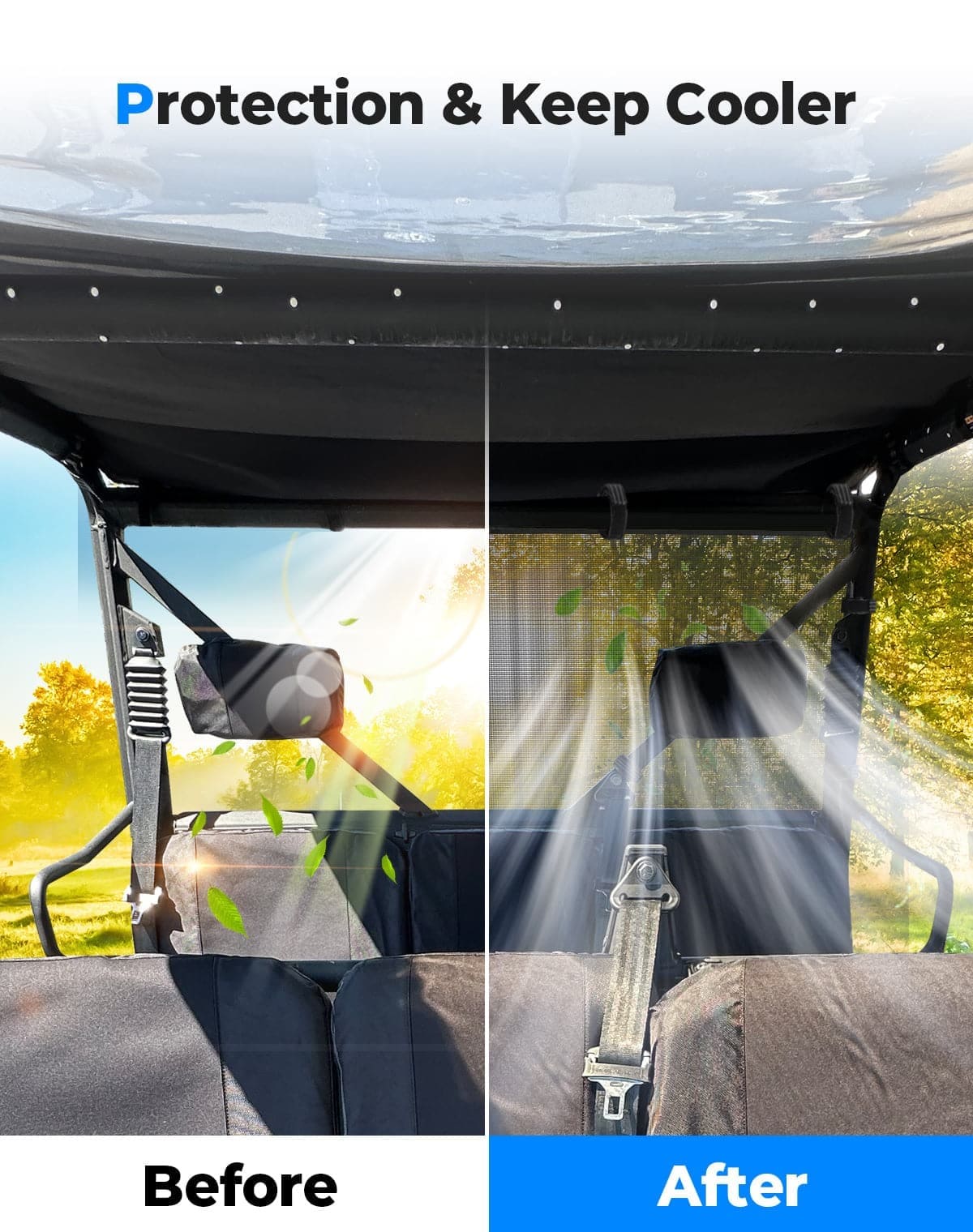 Kemimoto '20-'24 Tracker 800SX & Crew Rear Window Net