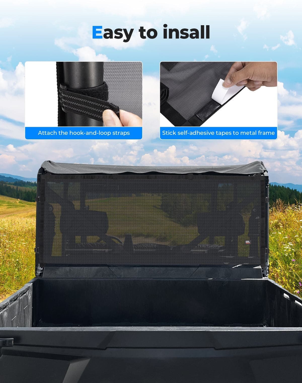 Kemimoto '20-'24 Tracker 800SX & Crew Rear Window Net