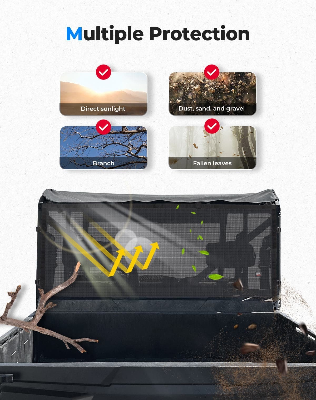 Kemimoto '20-'24 Tracker 800SX & Crew Rear Window Net