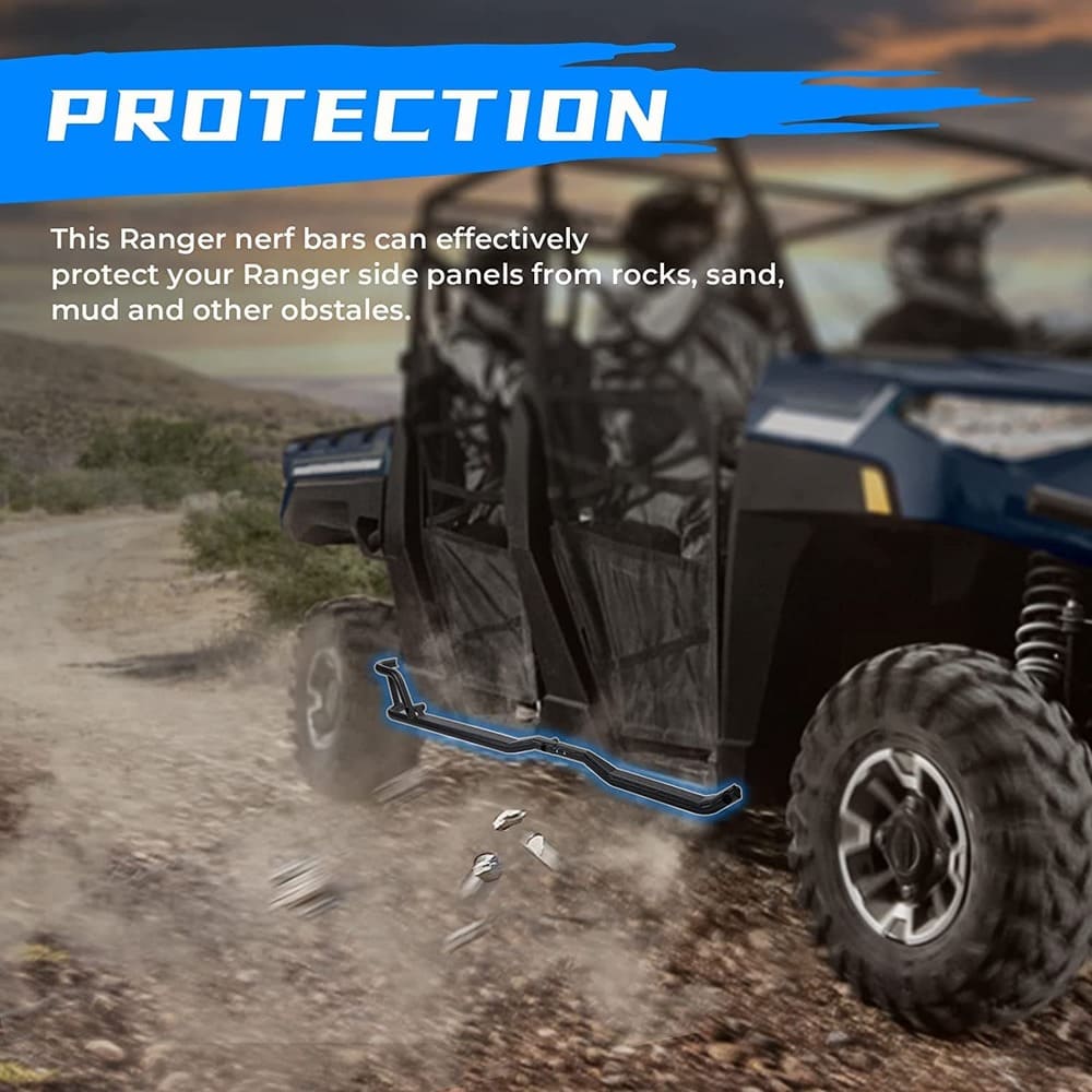 Kemimoto 2019+ Polaris Ranger Crew XP 1000 Nerf Bars Rock Sliders