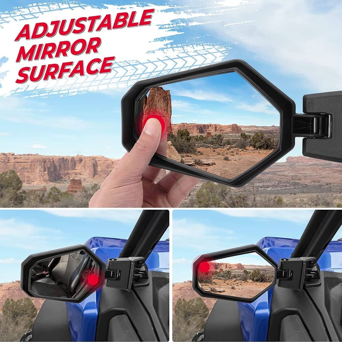 Kemimoto '21-'23 Can-Am Commander One Pair Side Mirrors