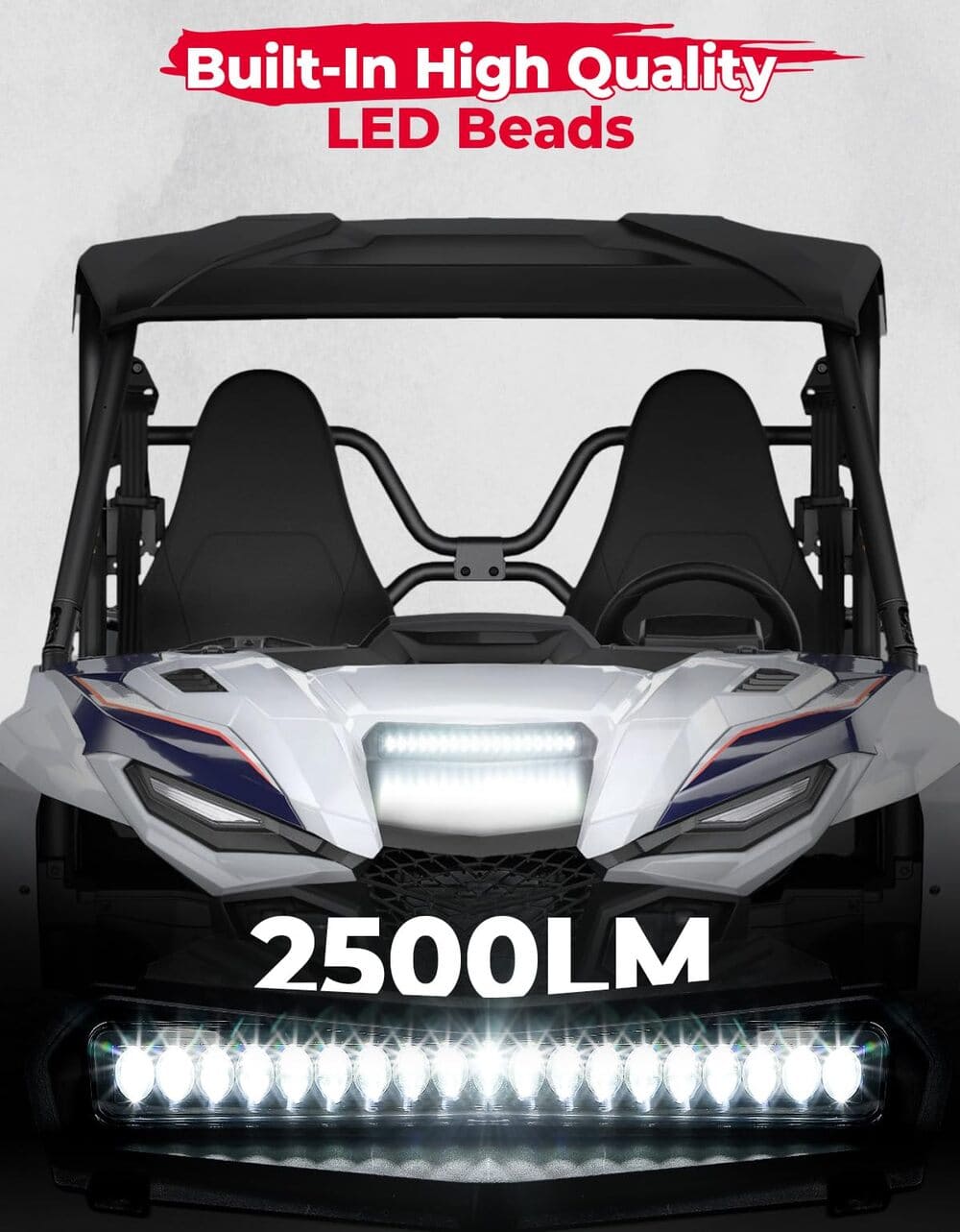 Kemimoto '21-'23 Yamaha Wolverine RMAX X2/X4 1000 LED Hood Scoop Light