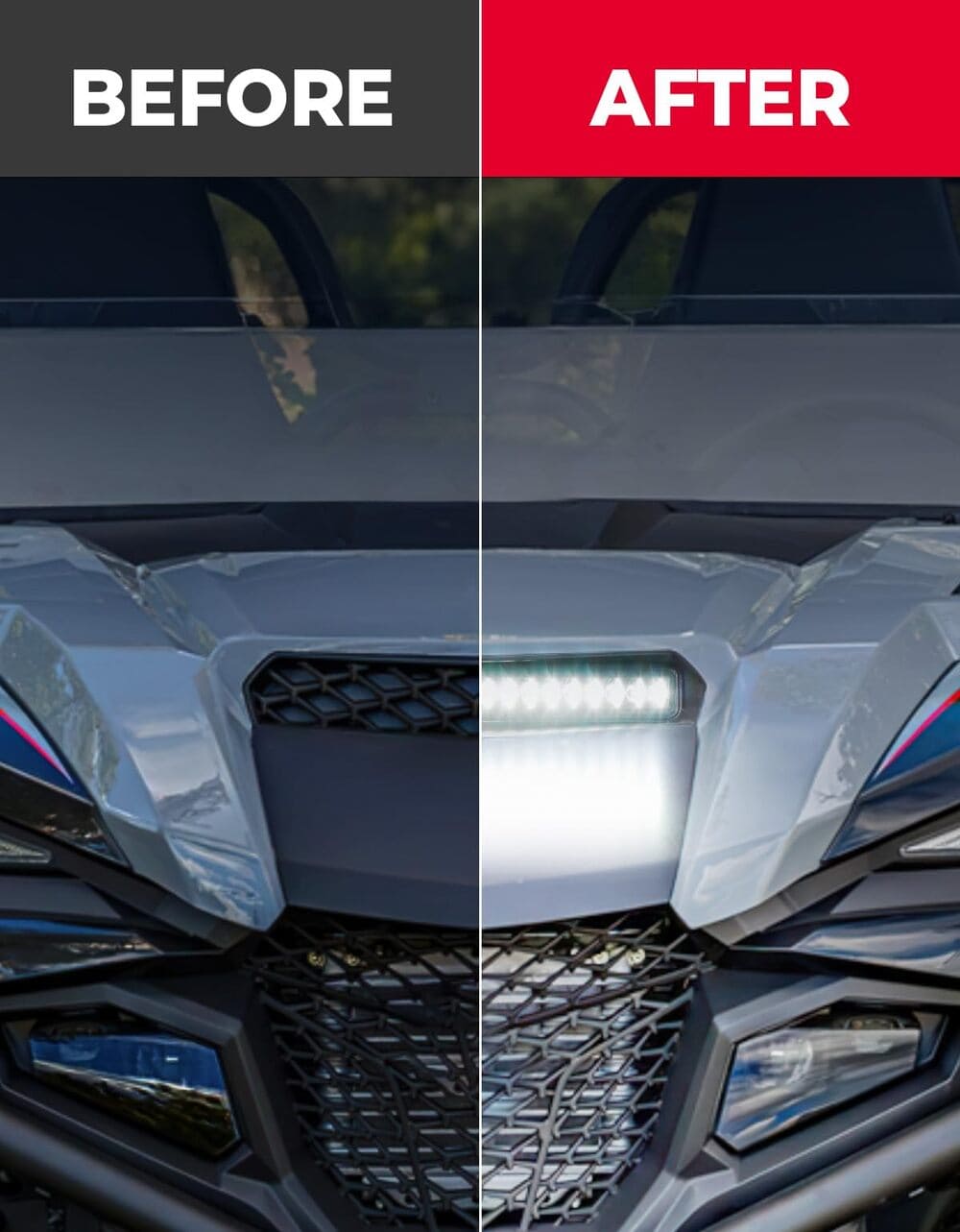 Kemimoto '21-'23 Yamaha Wolverine RMAX X2/X4 1000 LED Hood Scoop Light