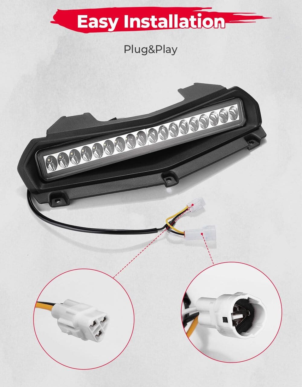 Kemimoto '21-'23 Yamaha Wolverine RMAX X2/X4 1000 LED Hood Scoop Light