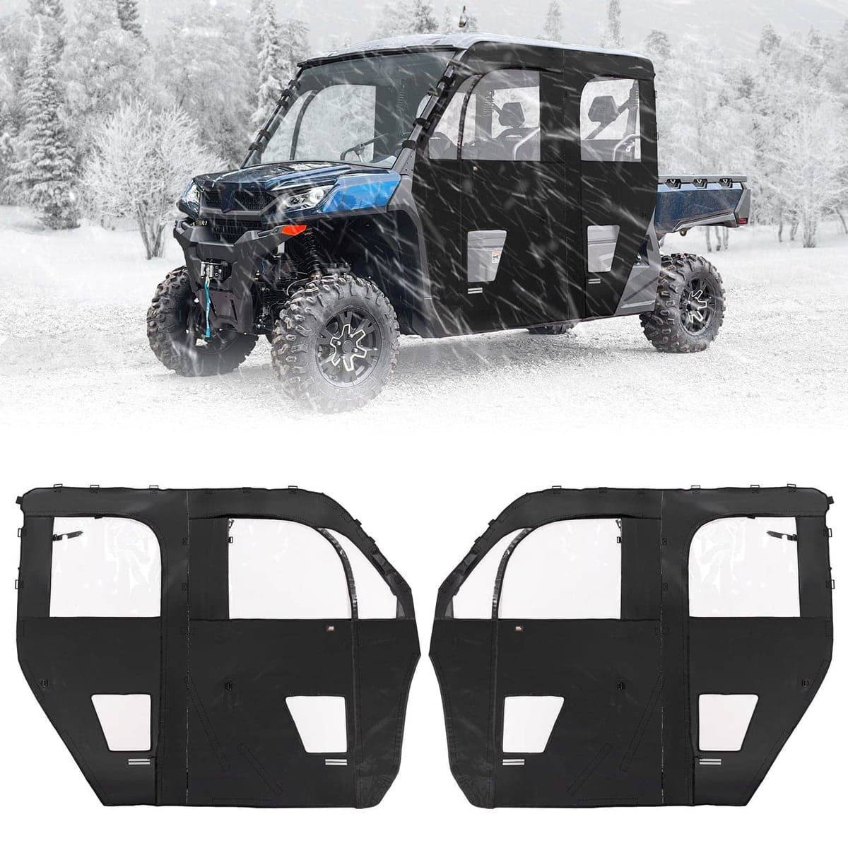 Kemimoto '22-'24 CF Moto UForce Soft Cab Enclosure Doors
