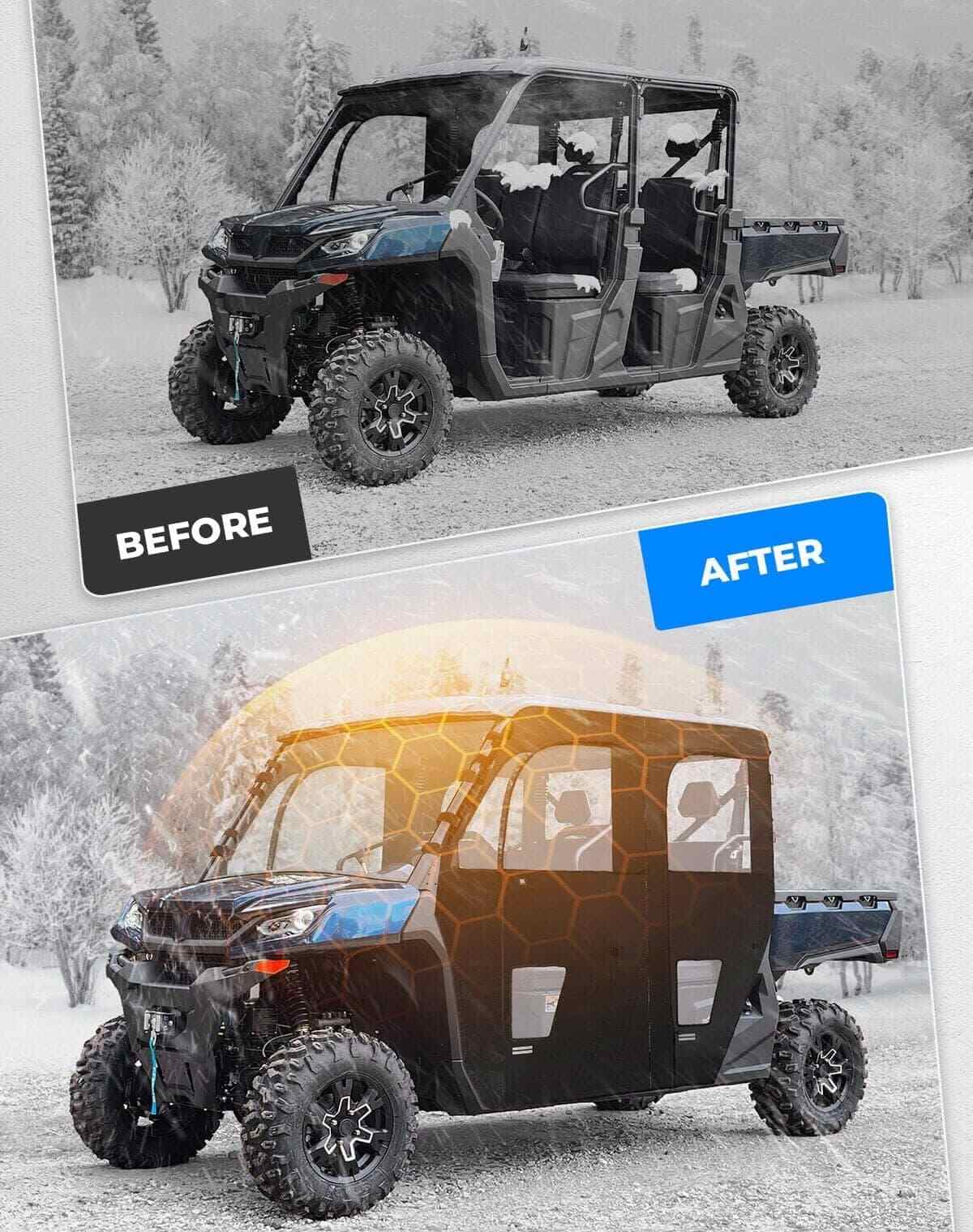 Kemimoto '22-'24 CF Moto UForce Soft Cab Enclosure Doors