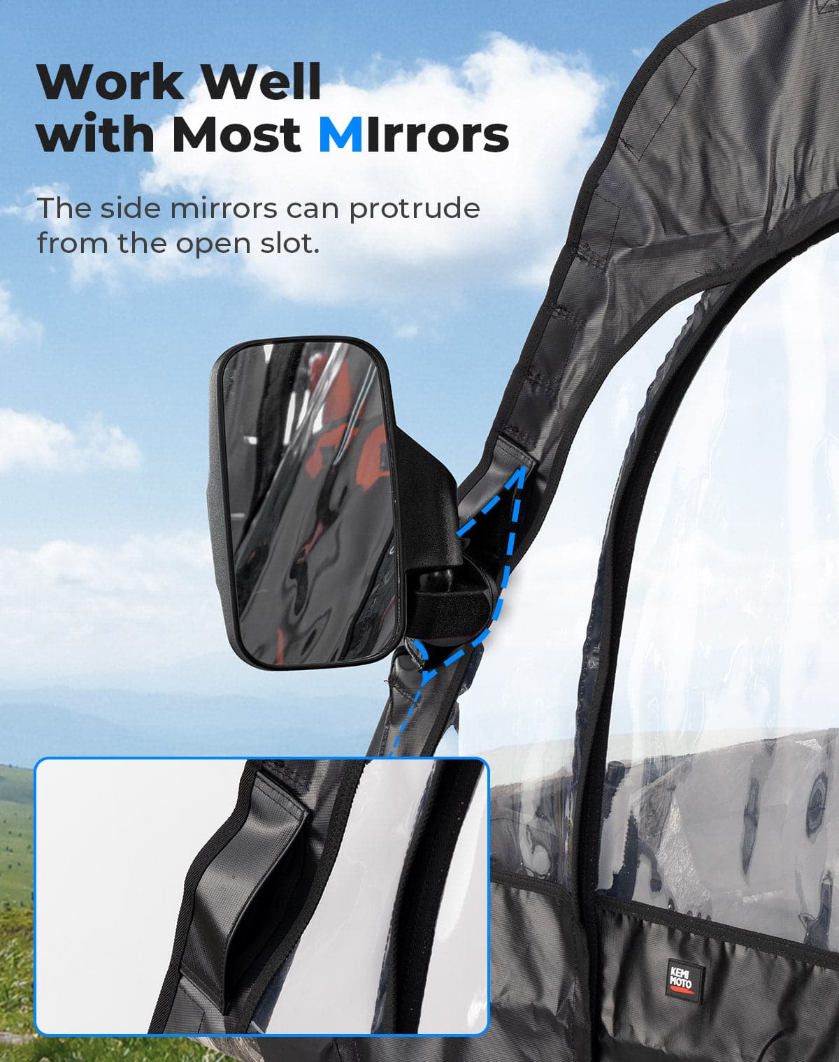 Kemimoto '22-'24 CF Moto UForce Soft Cab Enclosure Doors