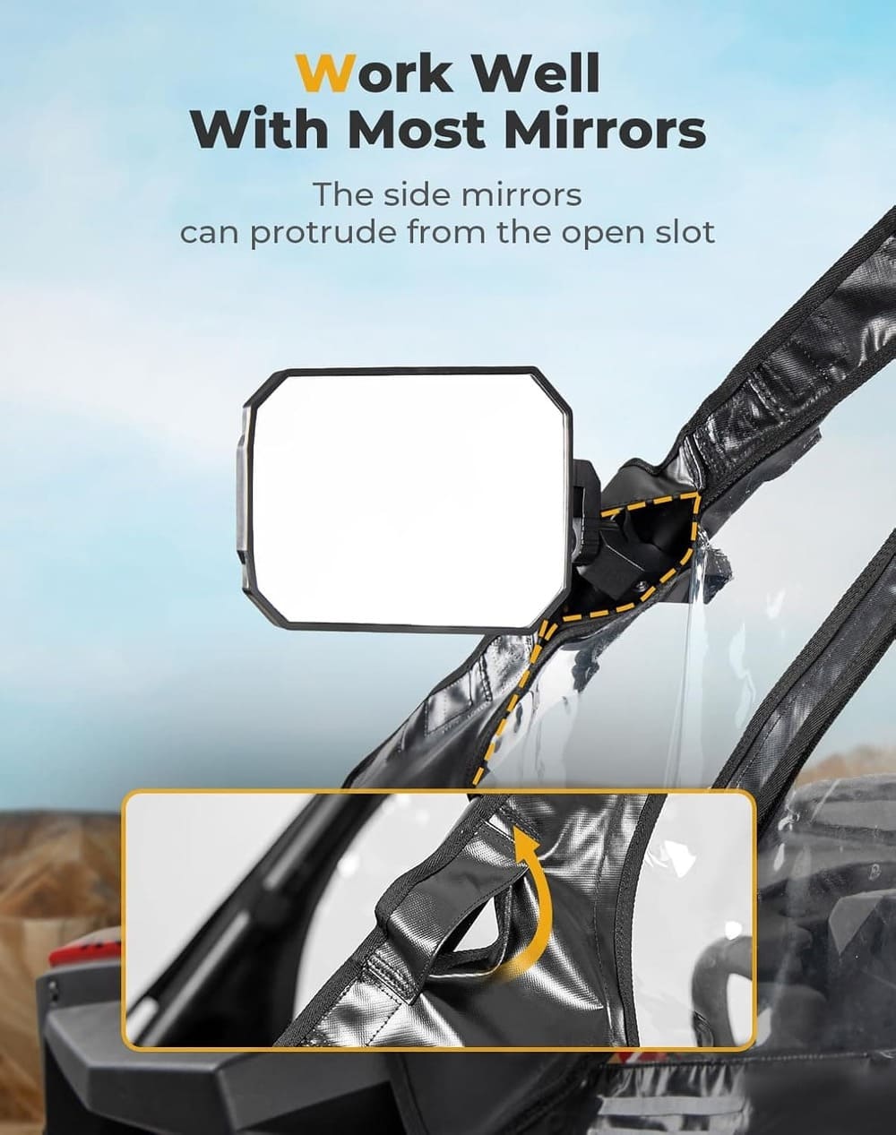 Kemimoto '22-'24 Polaris RZR PRO R Upper Doors Soft Cab Enclosures
