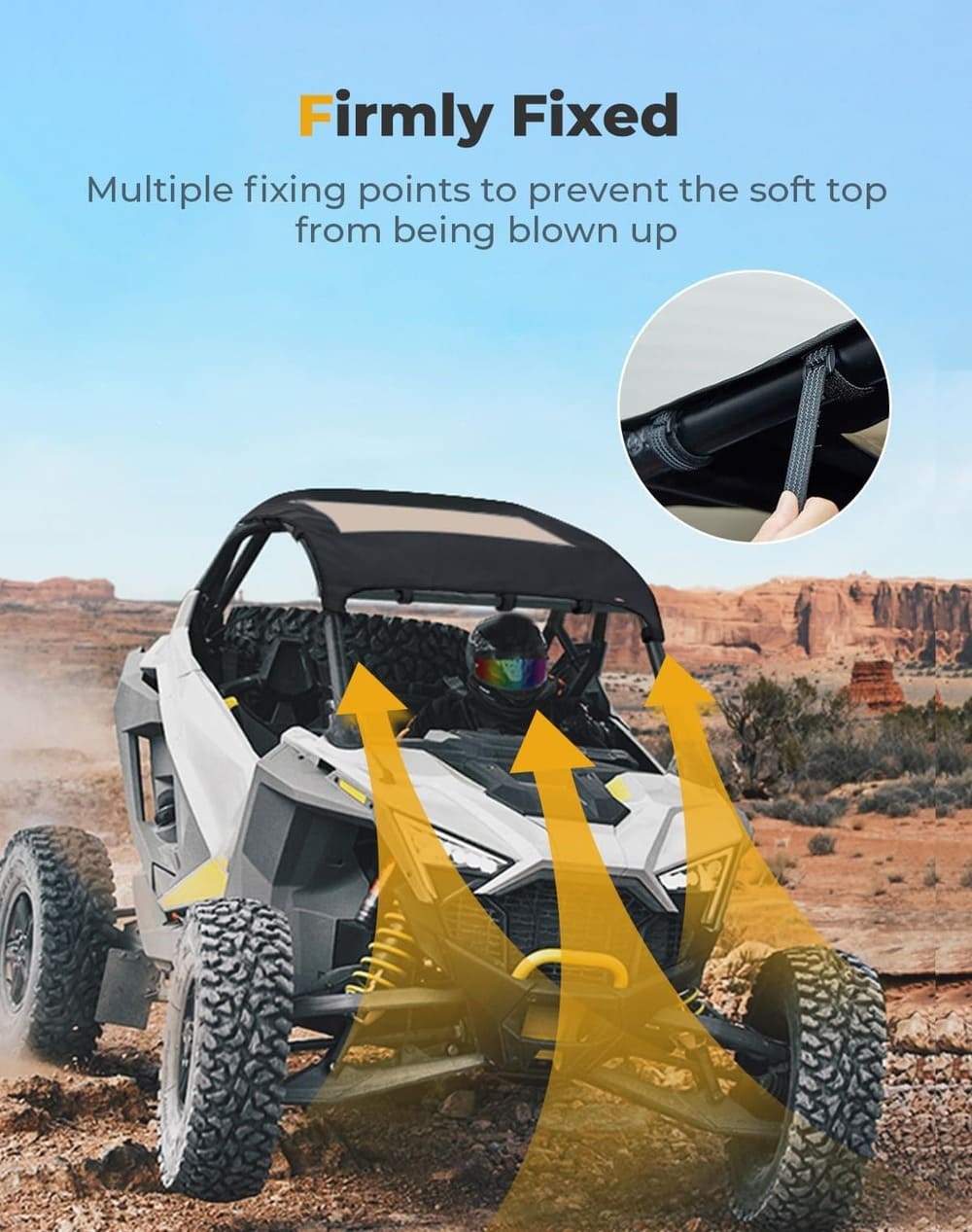 Kemimoto '22+ Polaris RZR PRO R Soft Canvas Roof