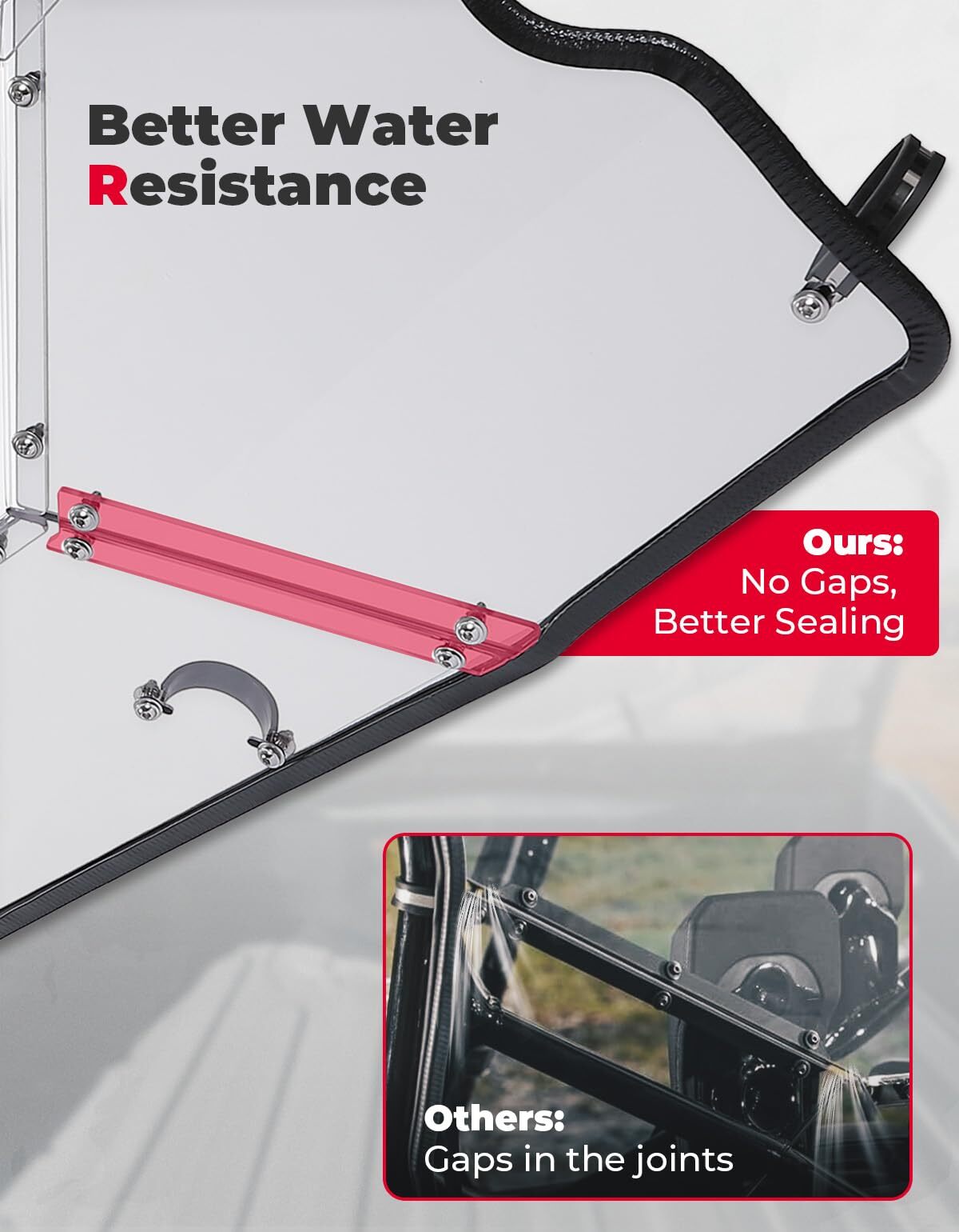 Kemimoto '23-'24 Honda Pioneer 1000-6 Rear Windshield